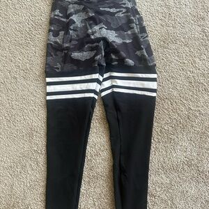 Bombshell Camouflage and Black Sock Leggings